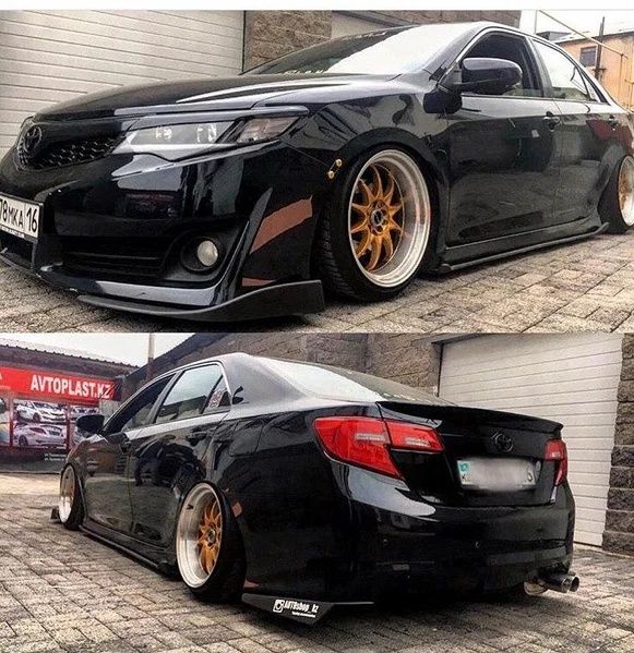 Диффузор на задний бампер Тойота Камри 50СЕ