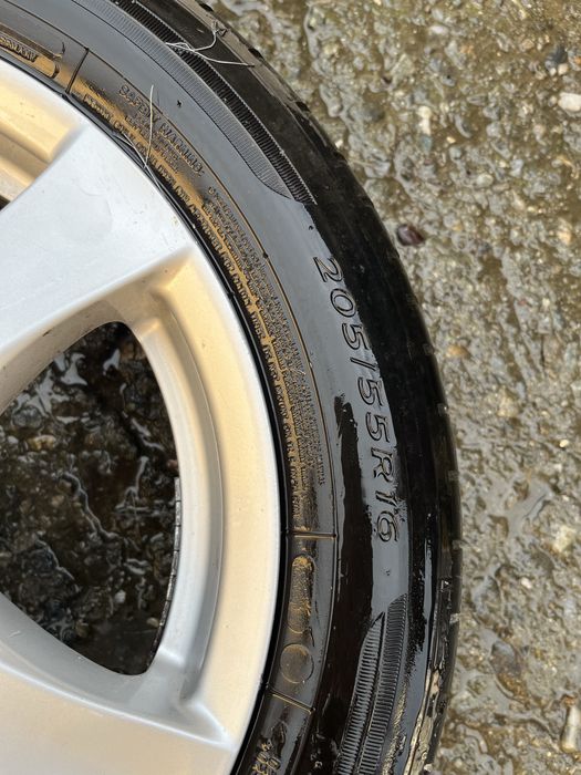 Set jante aliaj originale vw golf 6 cu anvelope de vară