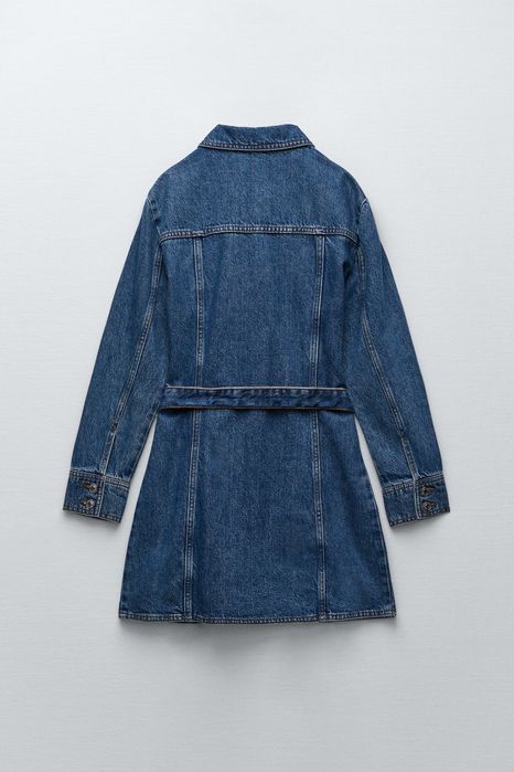 ZARA мини къса рокля от деним