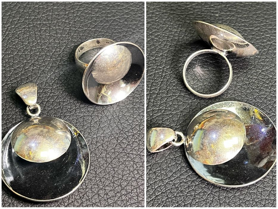 Пръстени медальони обеци сребърни silver 925 srebro prasten obeci