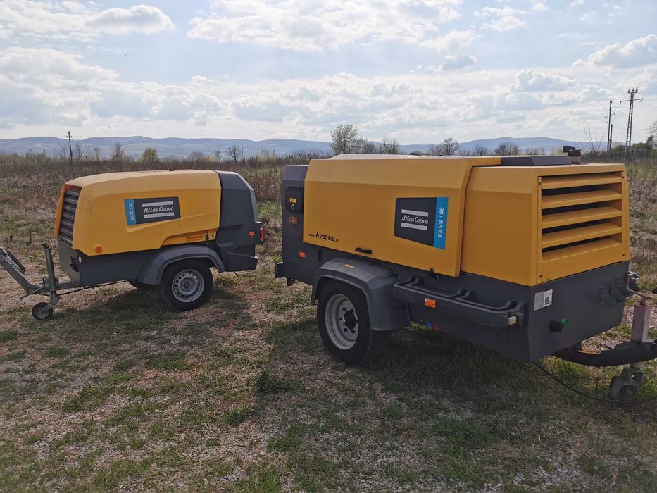 De vanzare compresorul Atlas Copco XAHS 365 MD,  cu motor Mercedes și bloc compresor cu șurub. Presiune de lucru 12-14 bari cu debit de 22,0 m³/min.