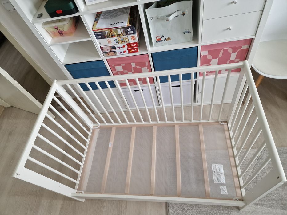 Бебешко легло / кошара IKEA Gulliver с матрак Skonast 60x120