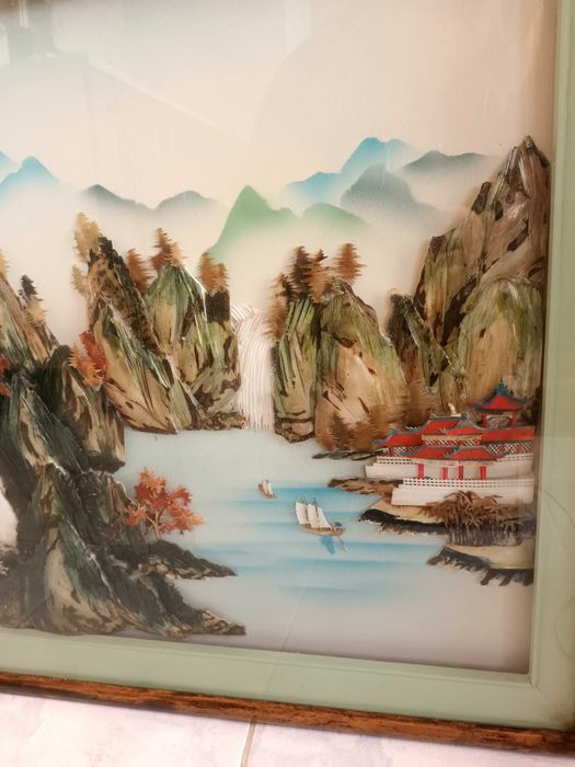 Tablou scoici naturale original Mother of pearl - arta asiatica