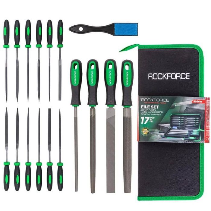Комплект Пили ROCKFORCE Пила 17 части 4 големи 12 малки 1 телена четка