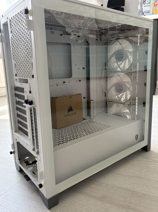Корпус Corsair 4000D Airflow White + 3x DeepCool ARGB