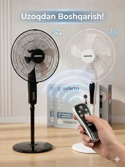 Вентилятор AVINTO с пультом / Ventilyator pultli — Оригинал!