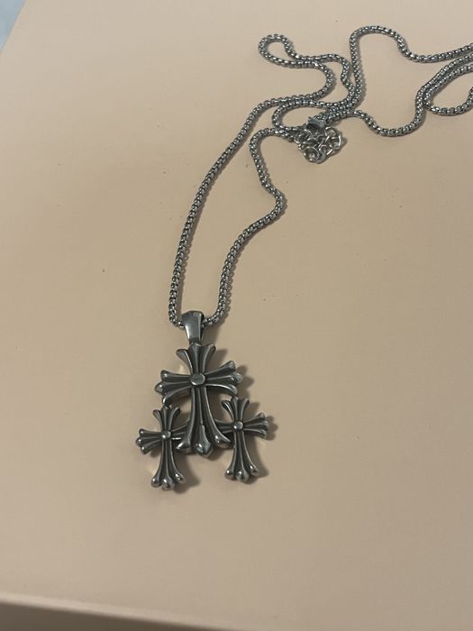 Lantisor Chrome Hearts triple Cross Titaniu