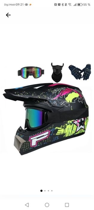 8-10 ani Casca Cross cu Manusi, Ochelari, Cagula, Pentru Motociclete, Dirt Bike, Enduro, ATV, keidason, Marimea S