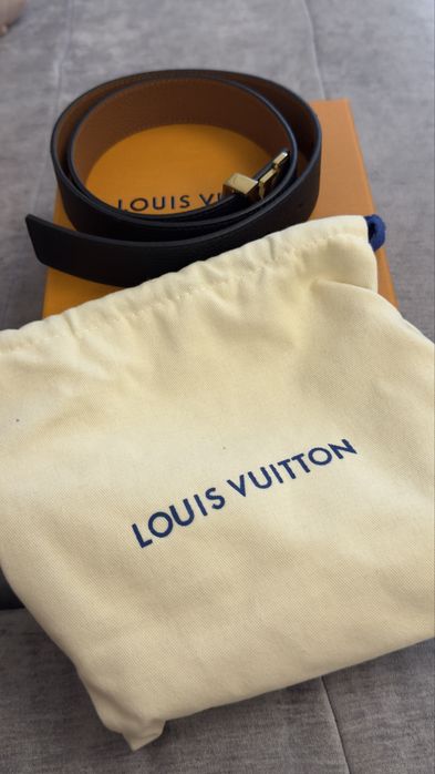 Ремень LV, кожаный двухстороний .
