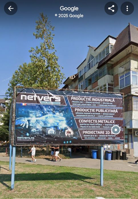 Inchiriz panou publicitar banner reclama  giratoriu Bascov E81 Pitesti