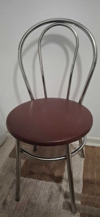 Set 4 scaune cromate pentru bucatarie