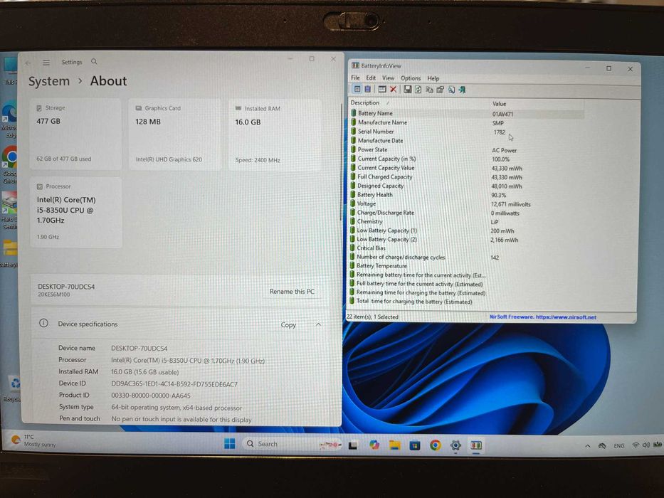 Lenovo ThinkPad X280 FHD 16GB 512 i5-8350U ГАРАНЦИЯ