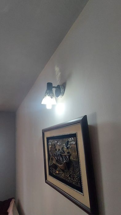 Aplica cupru dantelat  set 3 piese si 1 suapensie  cu fir lung 1m