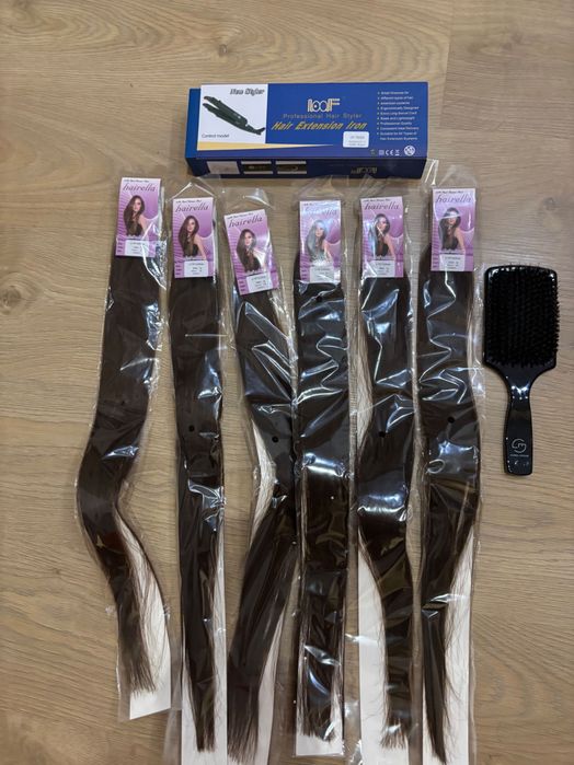 Естествена коса на кичури бондинг 150 гр нова Hairella