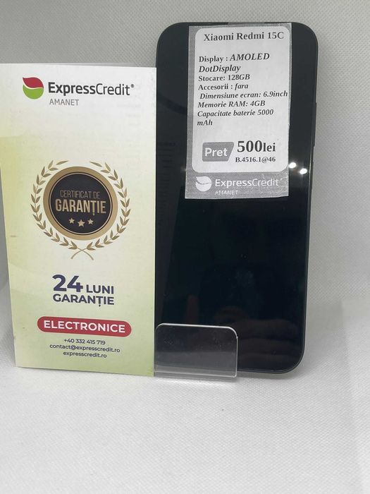 Xiaomi Redmi 15C 128GB 4GB  (Ag43 Falticeni B4516) - 24 Luni Garantie!