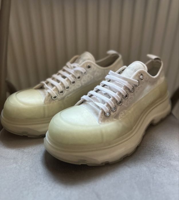 Alexander McQueen Tread Slick White Transparent