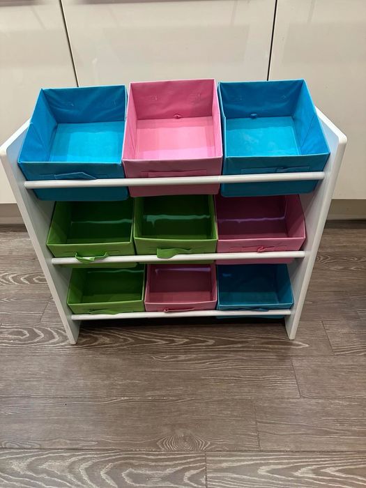 Детска Етажерка с 9 кутии за съхранение KESPER