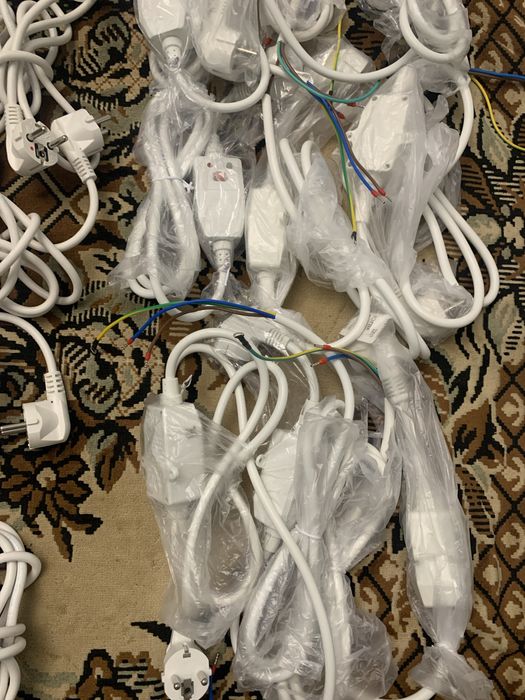 Продам сетевые шнуры с вилкой ( обычные, узо )