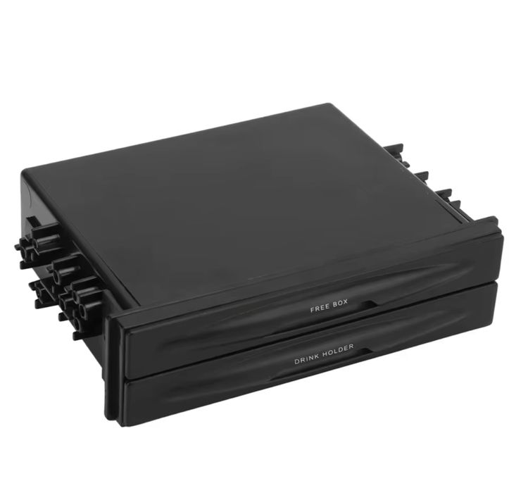 Suport pahare auto universal 2 in 1, 1 DIN Multifunctional, Negru