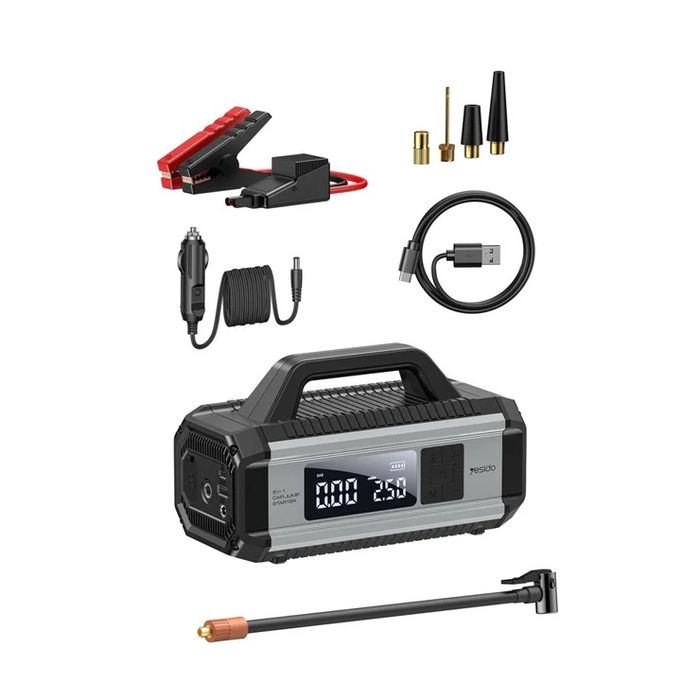 YESIDO VC13 – Пуско-зарядка, насос и пауэрбанк в одном 10000mAh