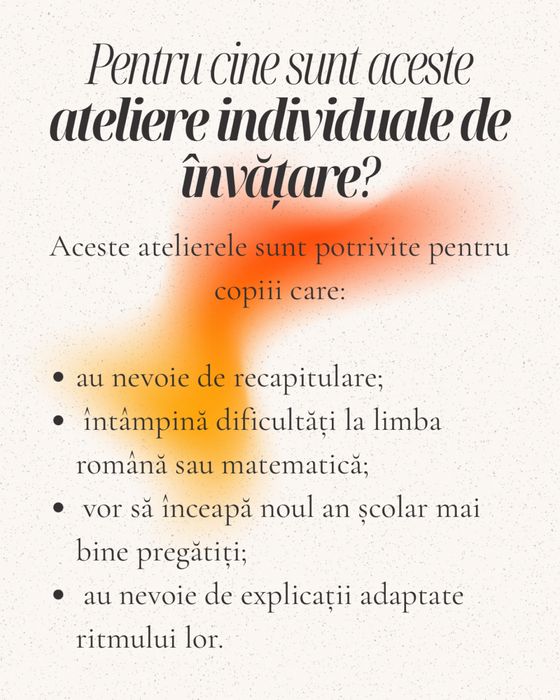 Ateliere individuale de invatare