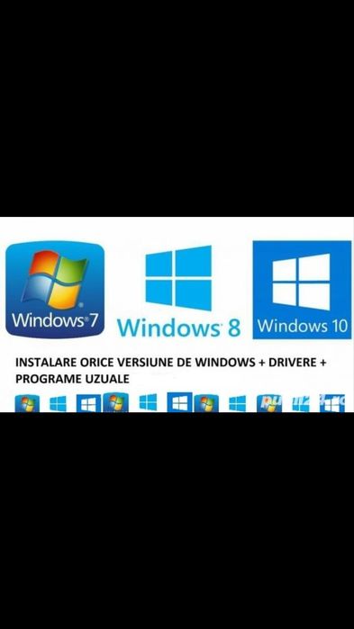 instalez windows(Reparatii Laptop-uri Pc-uri Schimbat piese)NON STOP