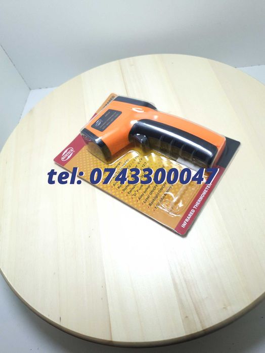 Termometru Industrial Optimus 380 Interval -50 +380 Grade C - Cu Afisaj Luminat , Portocaliu Negru Pentru Utilizare Tehnica Sau Decorativa