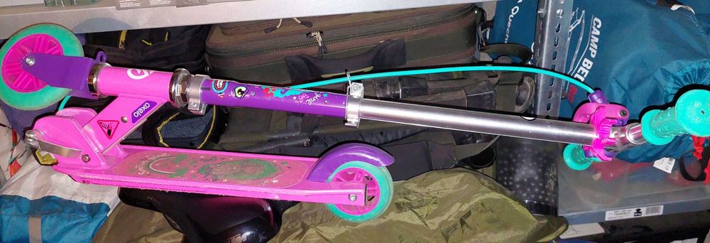 Trotineta copii, pliabila, cu frana, Oxelo Play 5 Violet