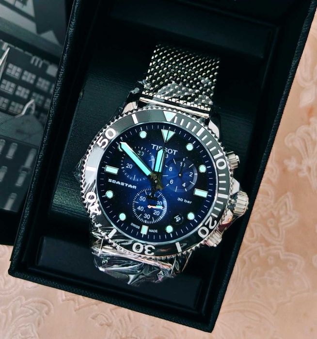 TISSOT SEASTAR 1000 AUTOMATIC CHRONOGRAPH T-RACE PRC 516 100 SUPERSPORT CHRONO Tradition CLASSIC DREAM SWISSMATIC watch часовник чисто нов оригинал