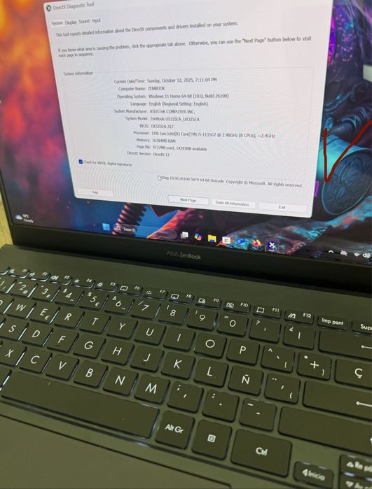 Laptop Asus ZenBook OLED UX325 i5-1135G7 Nvme 2TB 1KG RAM 8 sau 16 GB