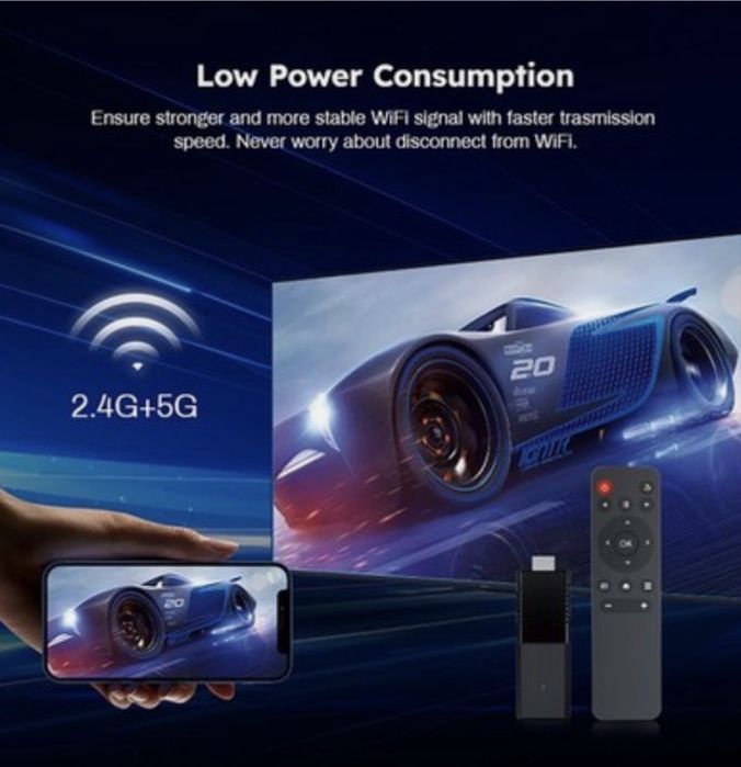 4K TV Stick Android Streaming Media Player с вграден Chromecast и WiFi