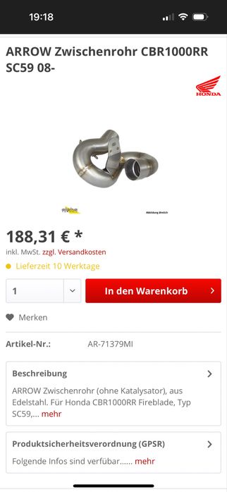 Honda cbr Arrow спортен алспух