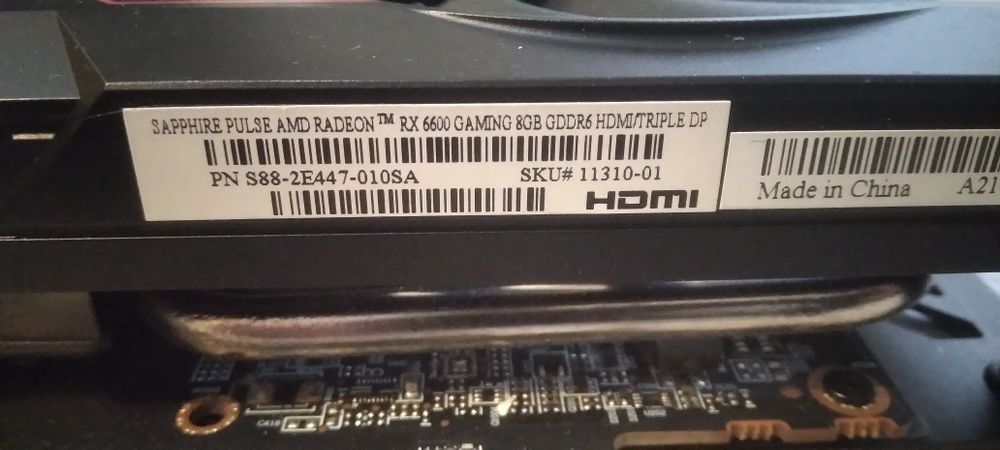 Sapphire pulse AMD 8gb ,RX 6600