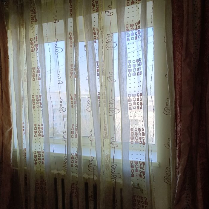 Шторы вместе с тюлем б/у