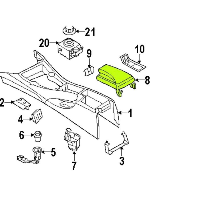Капак на подлакътник за BMW Е90 E91 E92 E93 2004 - 2013 Бежов Кожа