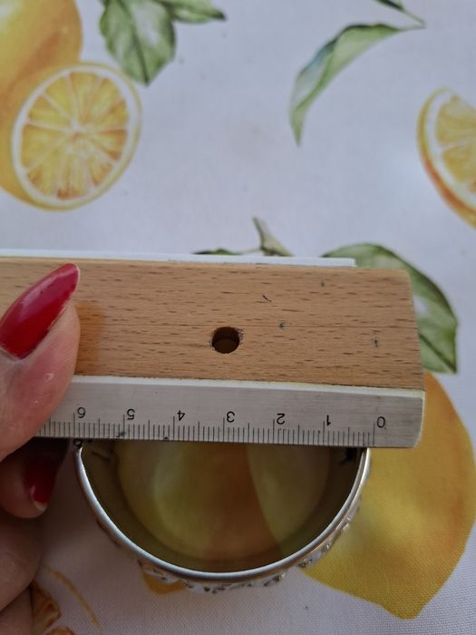 Bratara tribala  alpaca argintata interior 6 cm  lățime 3 cm