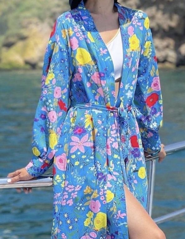 Жакет кимоно с вышивкой на спине