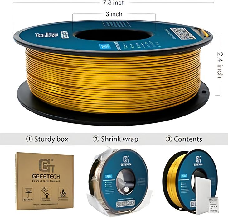 GEEETECH Pla silk gold филамент, нишка, за 3d printer