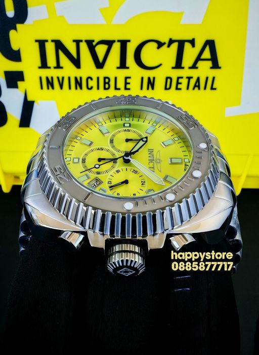 INVICTA Fury Silver green dial 50 mm, Инвикта нов ръчен часовник