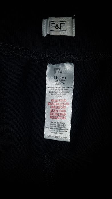 Pantaloni trening fete 10 - 12 ani,  noi , bumbac