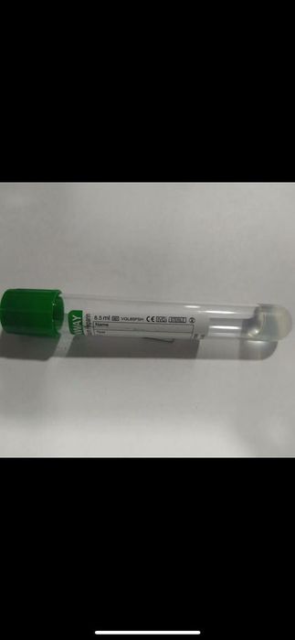 Прбирка 8.5 мл оригинал. Ичида гепарин ва ажратувчи гели бор. 3.800сум