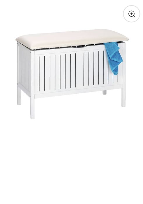 Бяла дървен скрин-пейка на WENKO