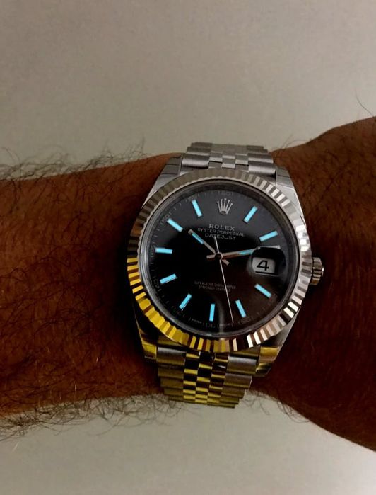 Мъжки механичен часовник Rolex Datejust silver black