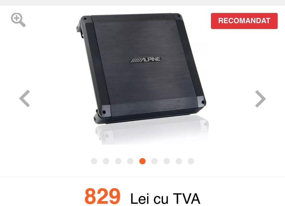 Subwoofer ALPINE +statie ALPINE+kit cabluri