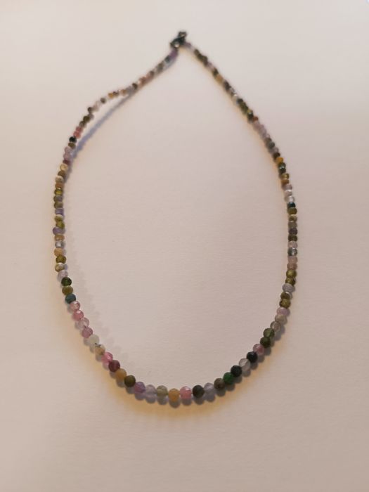 Колие от естествен турмалин 3 мм | Ръчна изработка