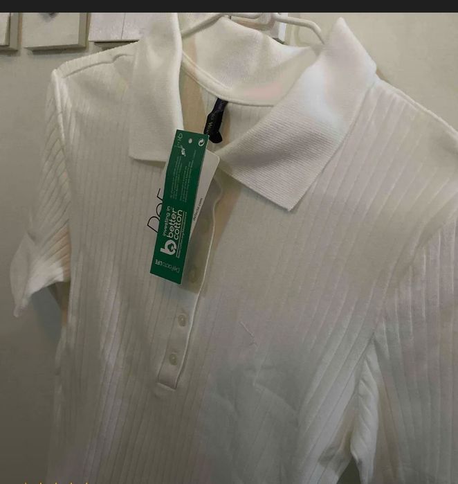 Бяла тениска Дефакто