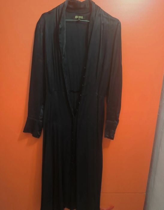 Rochie size L brand Novac Couture din matase (bleumarin)