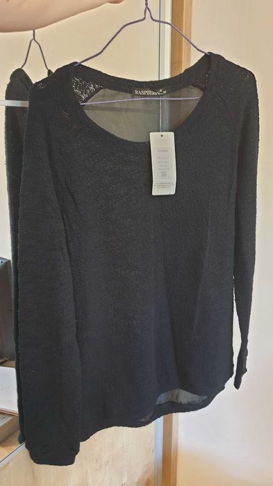 Bluza M nou cu eticheta, material tricot si voal