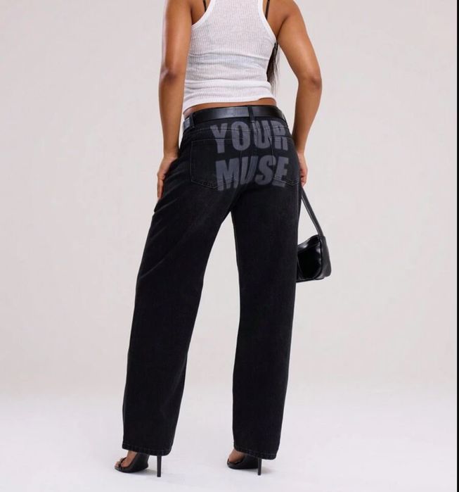 Дамски дънки с щампа