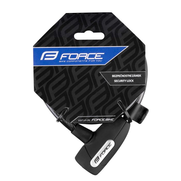 Заключващо устройство за велосипед с ключ FORCE LUX 180см/12мм +Държач